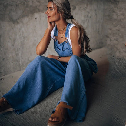 Salopette en jean classique pour un style décontracté sans effort