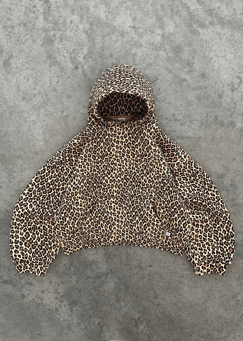 Sweat à capuche confortable imprimé guépard pour un style décontracté au quotidien