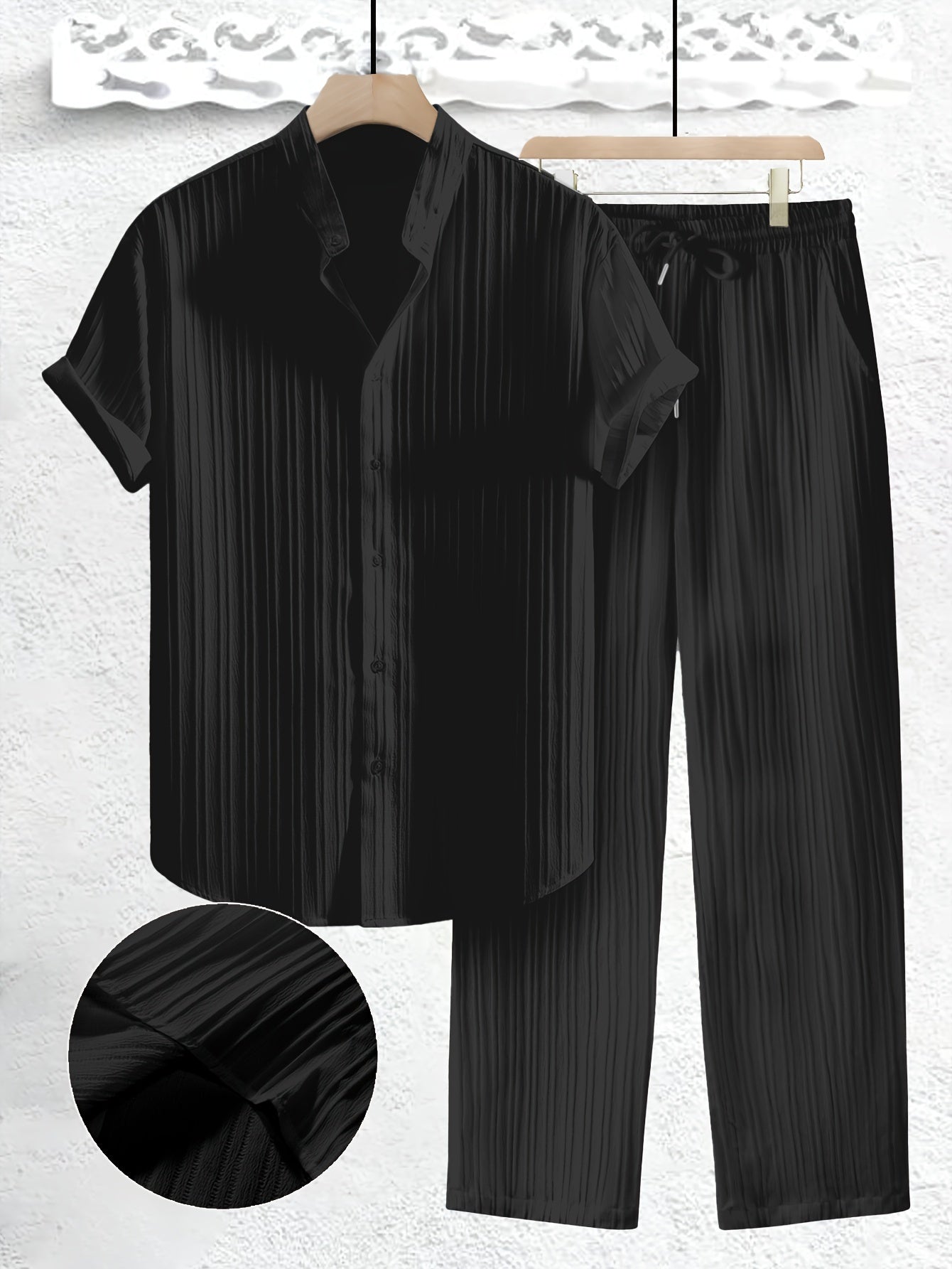 Ensemble Moderne à Col Chemise et Pantalon pour Homme