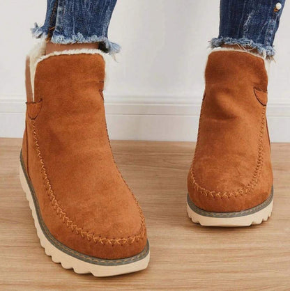 Bottes cheville d'hiver en maille douillette