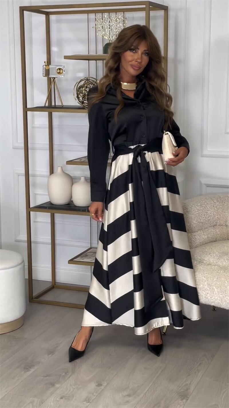 Robe de soirée élégante à manches longues pour femmes