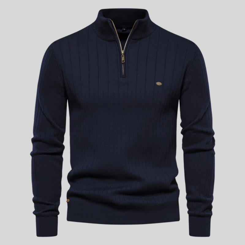 Pull Homme Ribbed Muscle Fit Décontracté Tendance