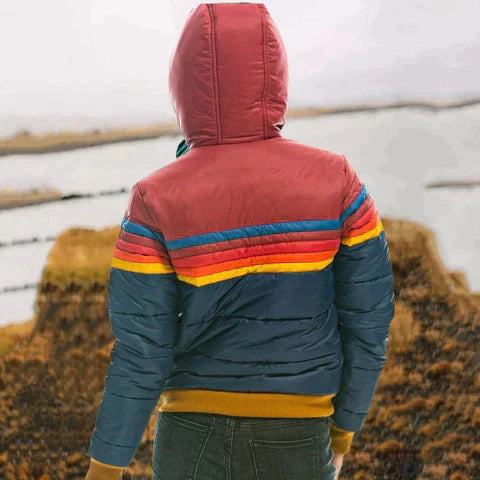 Veste d’Hiver Colorée à Capuche pour Femme