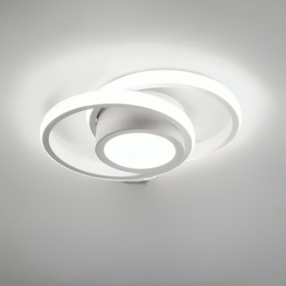 Lampe de Plafond LED Moderne à Deux Anneaux