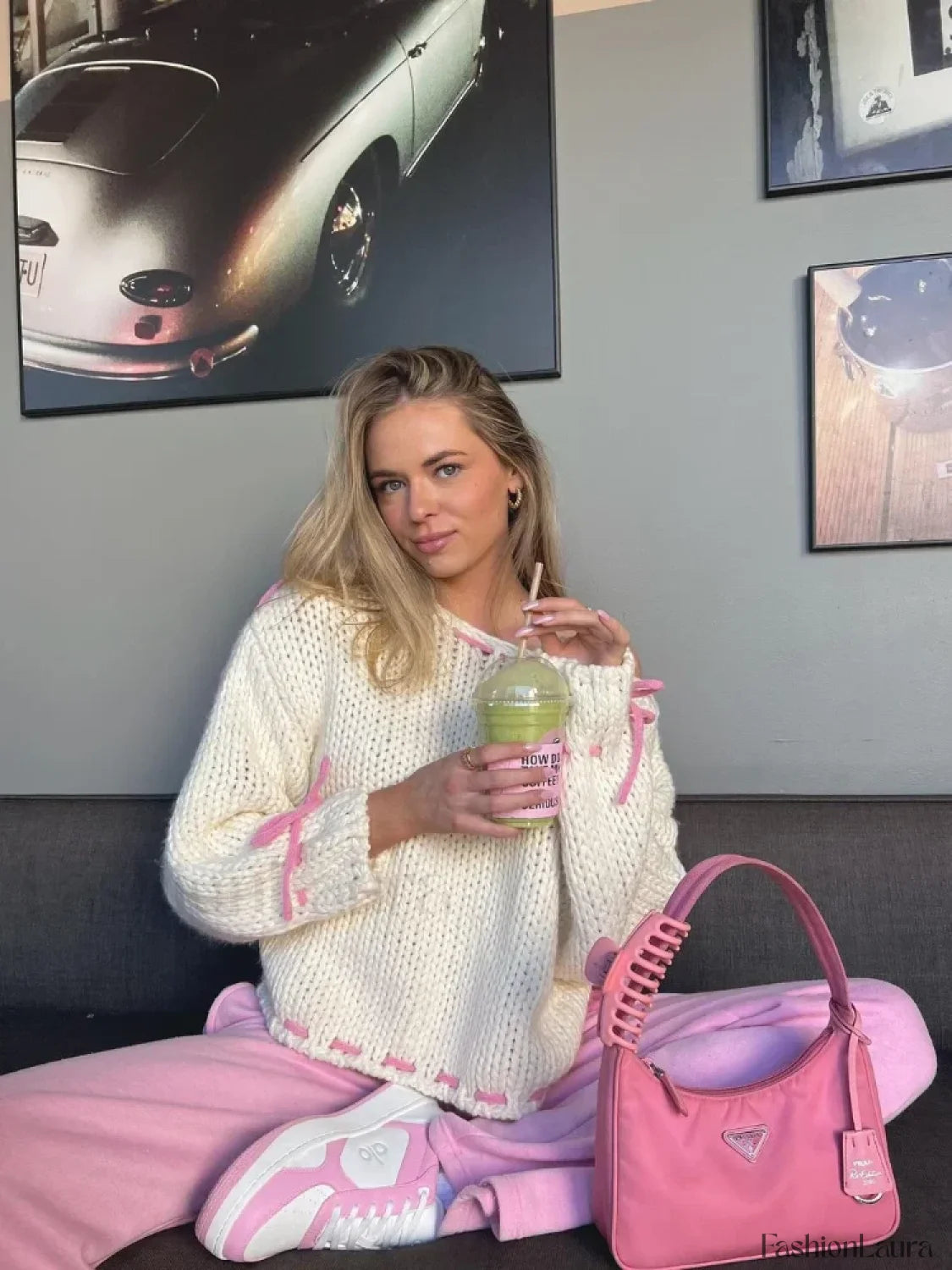 Pull-over en maille confortable avec détails contrastants