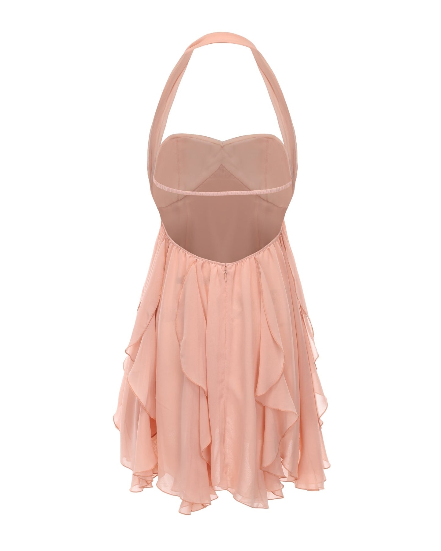 Robe à col licou fleurie