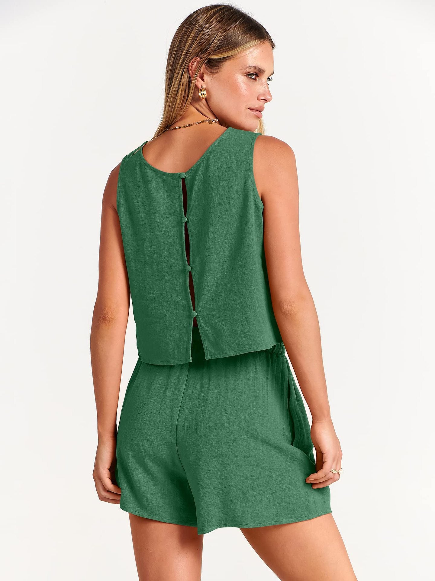 Ensemble Sans Manches À Haut Court Et Short Femmes