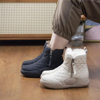 Bottes d'hiver chaudes et confortables pour femmes avec semelle épaisse