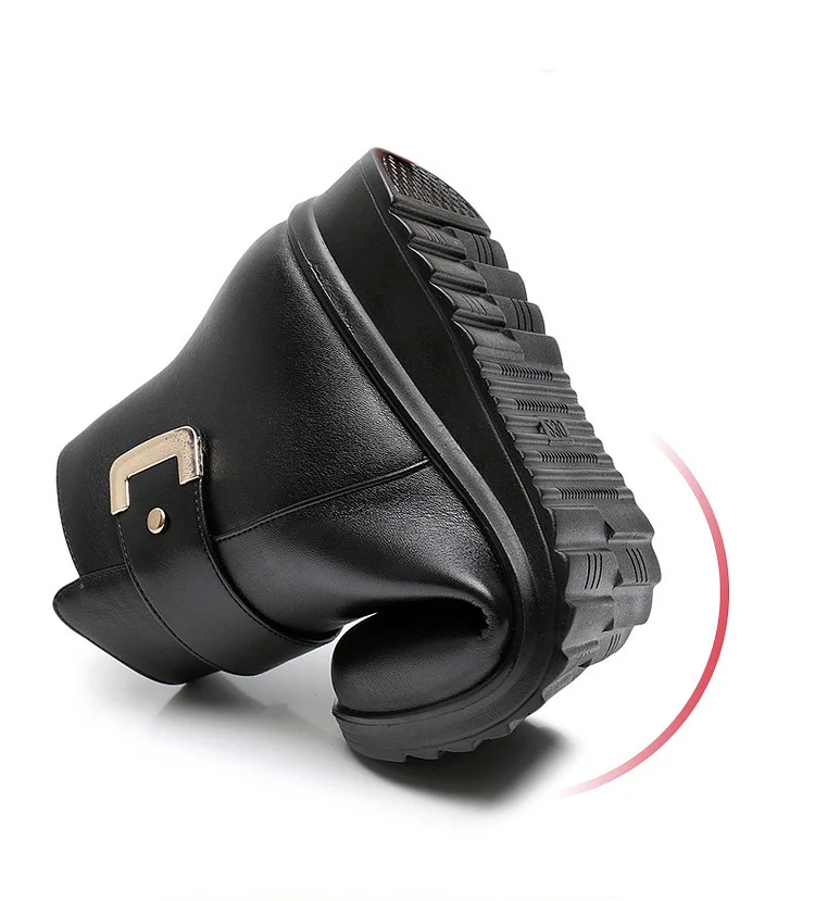 Bottes Orthopédiques en Cuir Véritable pour un Soutien Confortable