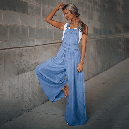 Salopette en jean classique pour un style décontracté sans effort