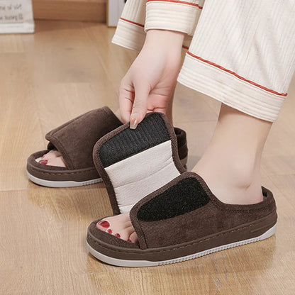 Chaussons confortables en mousse à mémoire de forme pour soulagement de la douleur et confort toute la journée