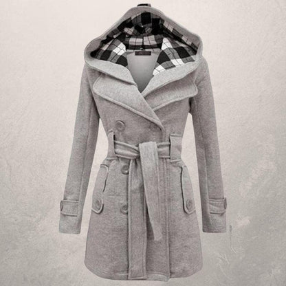 Manteau d'Hiver Élégant pour Femmes avec Ceinture