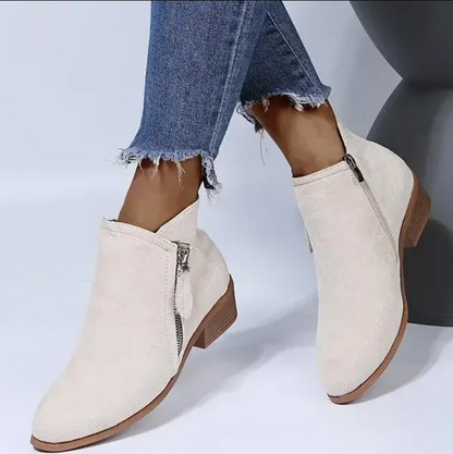 Bottes chevilles orthopédiques en cuir pour femmes