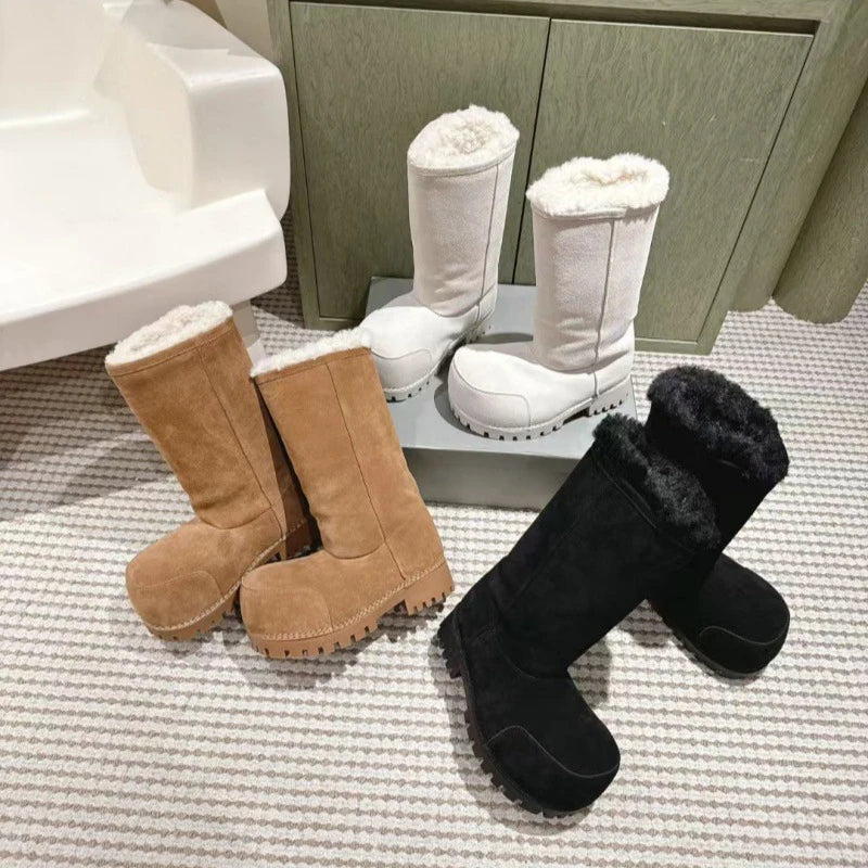 Bottes à plateforme épaisses pour cheville