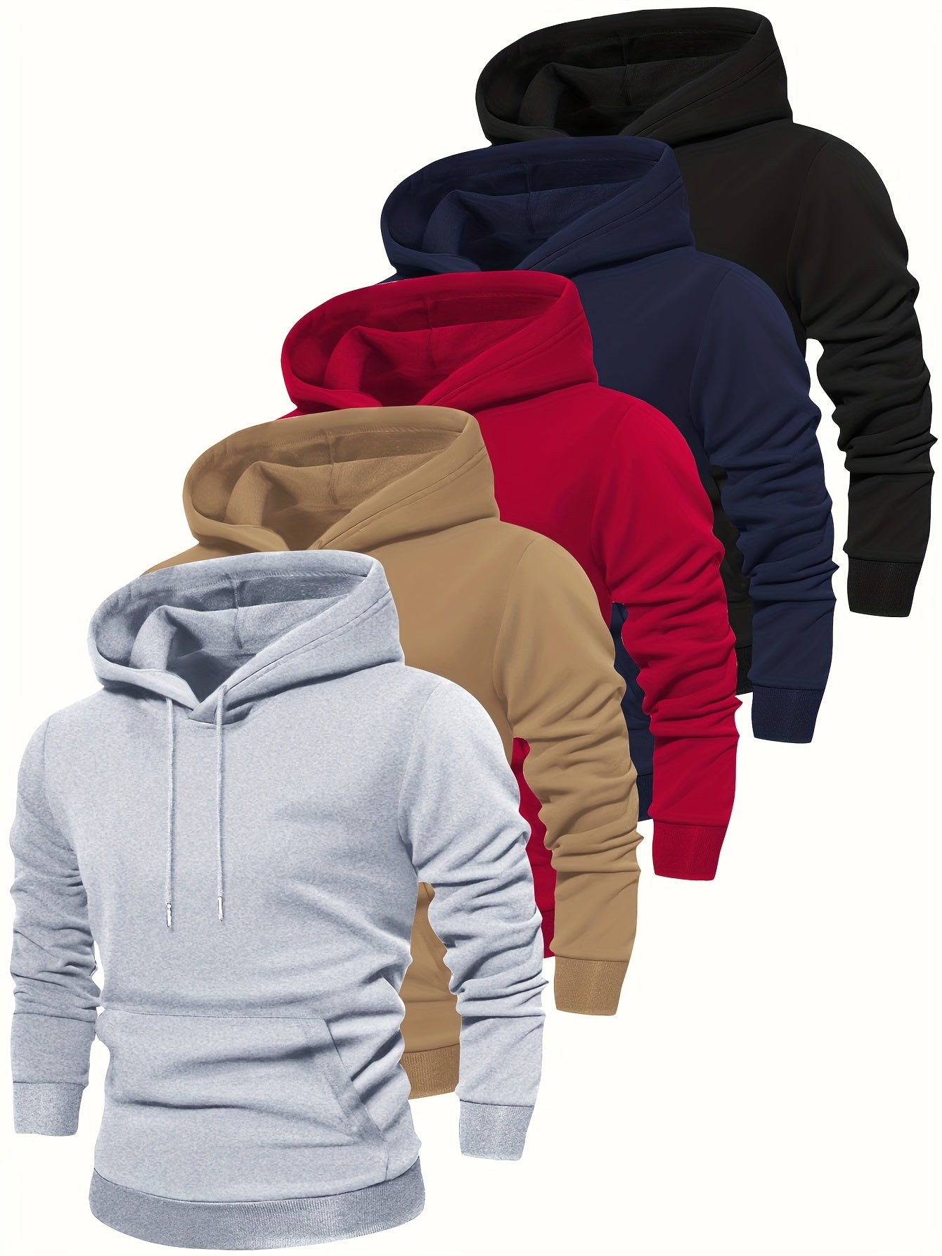 5pcs Sweatshirts à Manches Longues à Capuche Stylés