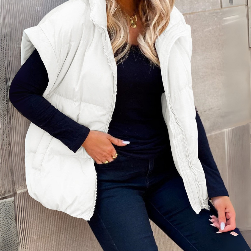 Veste matelassée rembourrée pour femme avec col montant