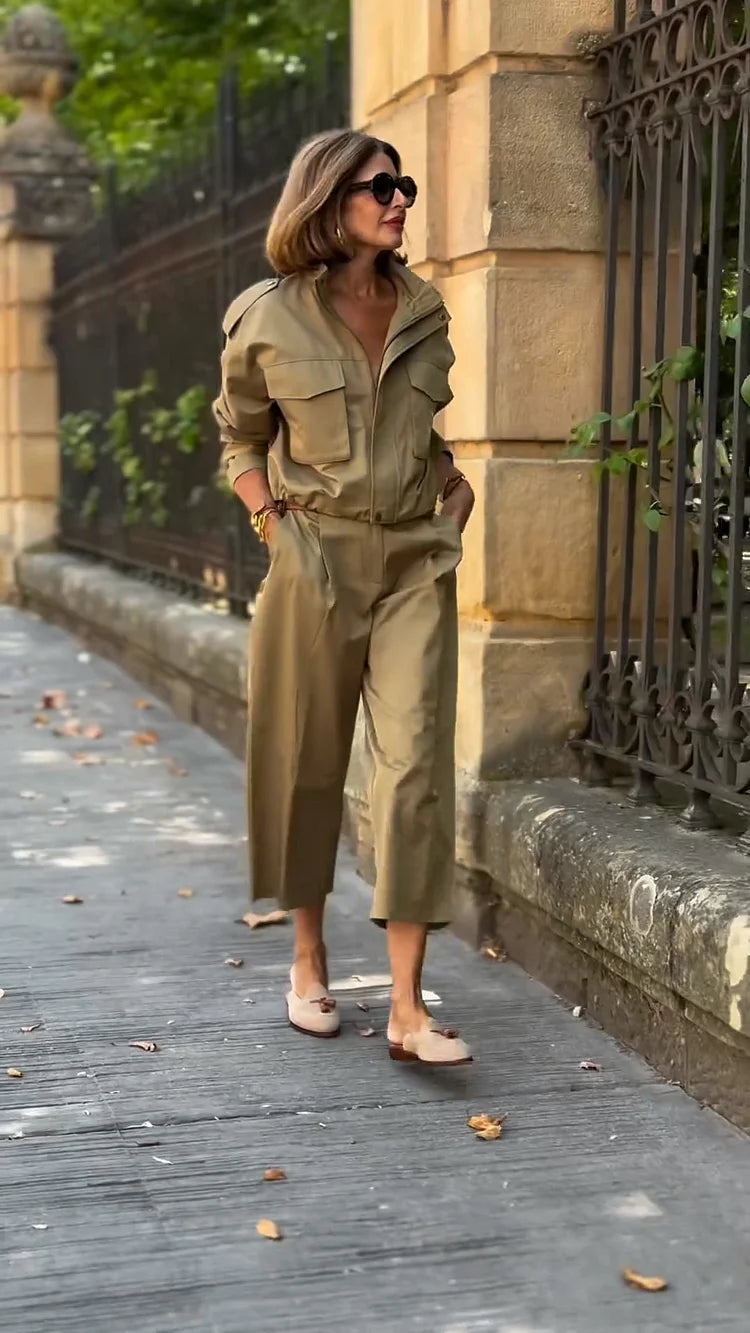 Veste décontractée cargo avec sangles et détails de poche