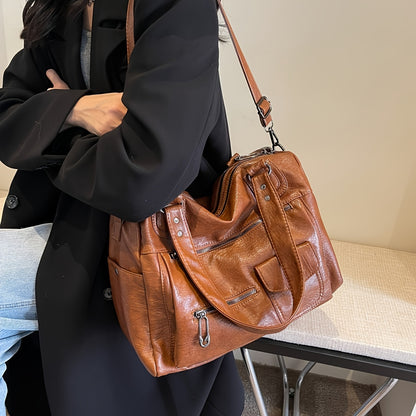 Sac Cabas Spacieux en Cuir PU pour Femmes