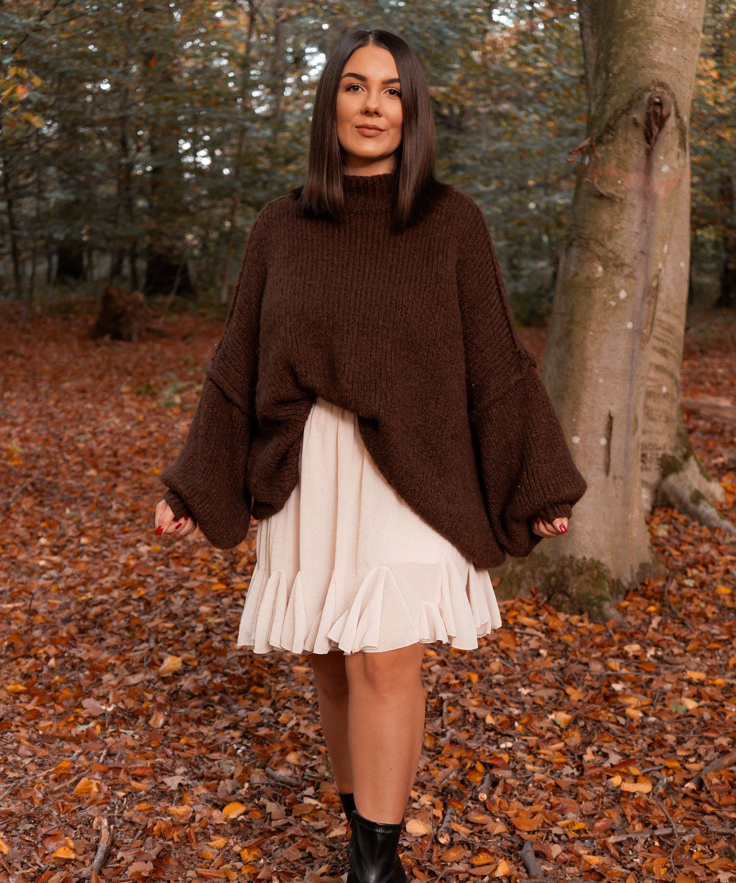 Robe chic beige d'inspiration fauteuil à bascule