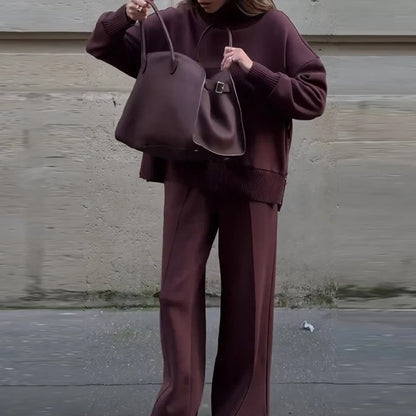 Chic Minimaliste Ensemble Pull & Pantalon