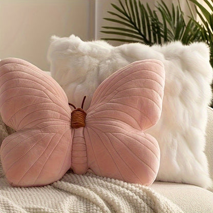 1pc Coussin décoratif moderne en forme de papillon brodé