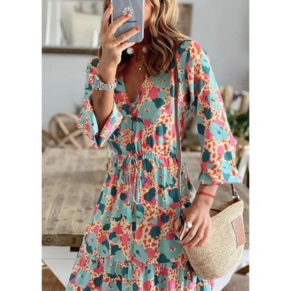 Robe Maxi Elegante Fleurie pour Femme