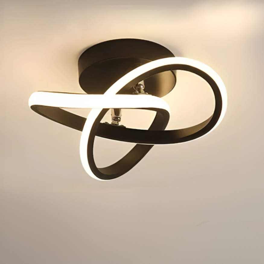 Lampe de Plafond LED Moderne à Deux Anneaux