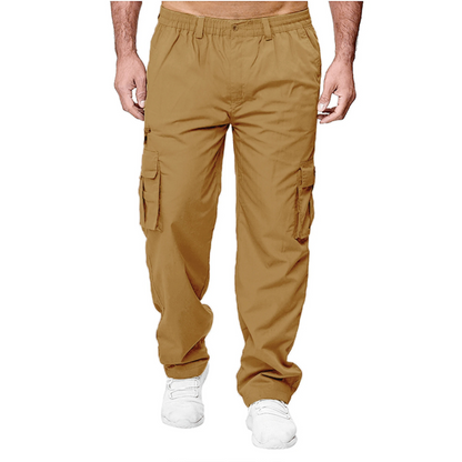 Pantalon Cargo Droit Homme avec Poches Multiples