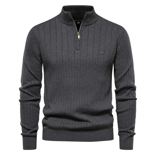 Pull Homme Premium Confortable Stylé à Col Zippé