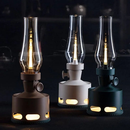 Lampe de Table LED Lanterne Kérosène Rustique