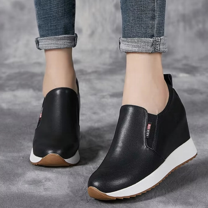 Bottes Cheville Chic en Cuir Véritable avec Talon Bloc