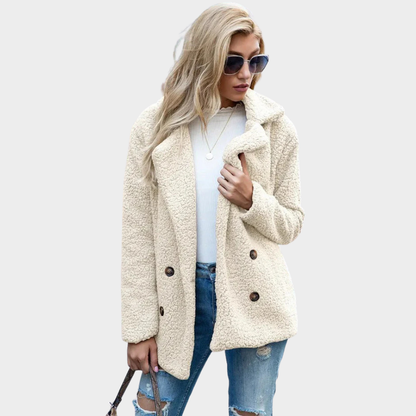 Manteau Teddy à Col Douillet pour un Style Hivernal Chic
