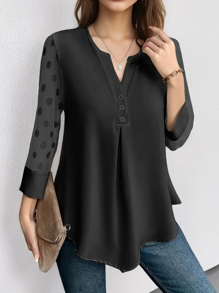 Blouse élégante avec fermeture à boutons pour femmes