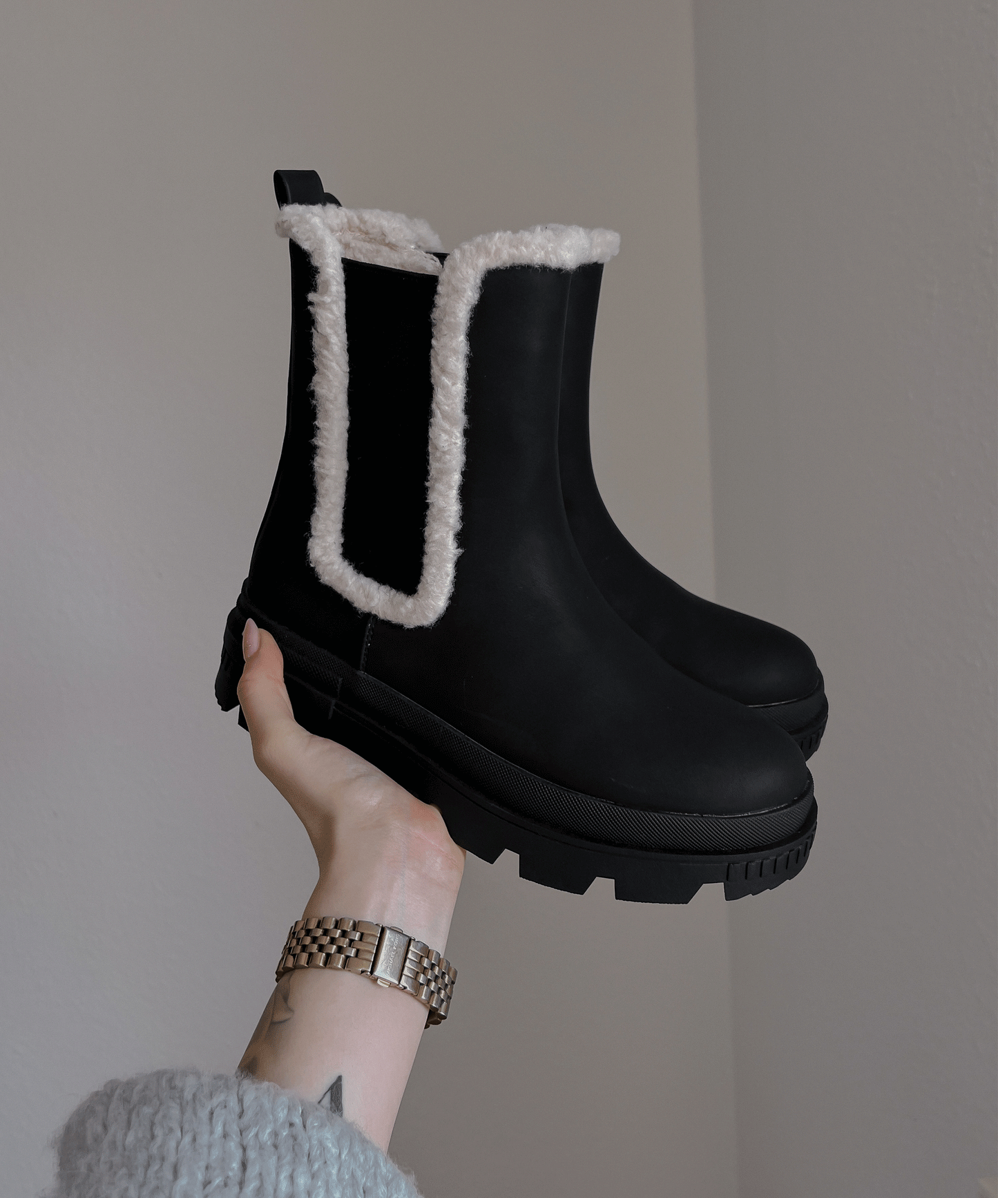 Bottes cheville chic en cuir noir