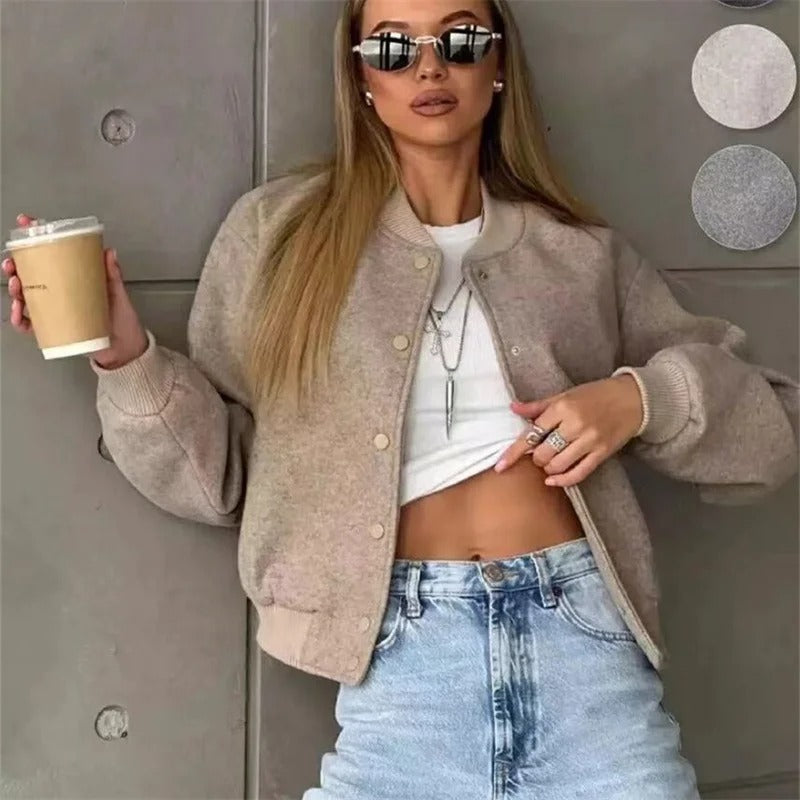 Veste aviateur de rue d'automne pour femmes