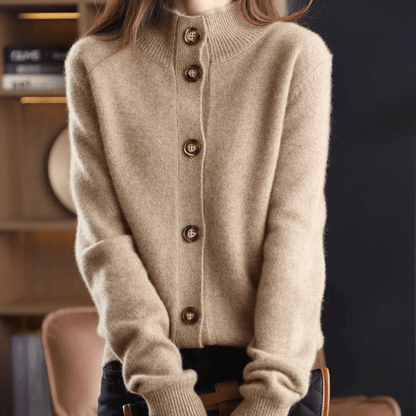 Cardigan en tricot doux et confortable en cachemire