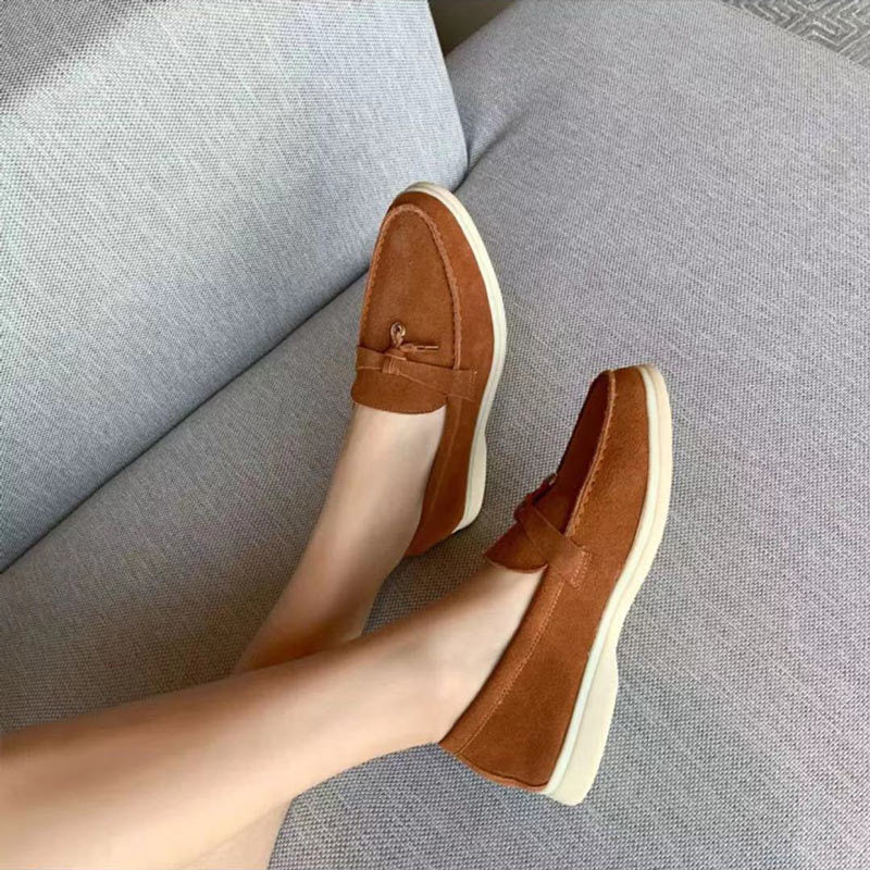 Mocassins en cuir chic avec détail boucle pour femmes