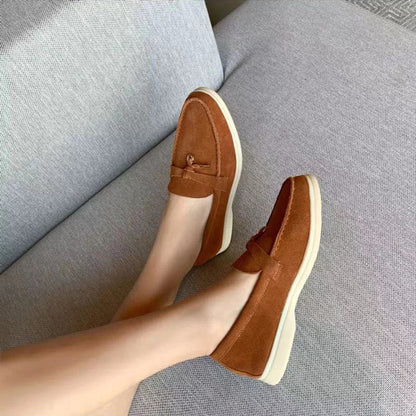 Mocassins en cuir chic avec détail boucle pour femmes