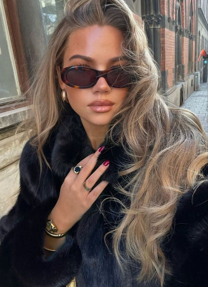 Lunettes de soleil à verres clairs d'inspiration vintage