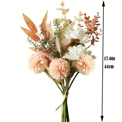 Arrangement de 17.6 pouces de fleurs en soie artificielle élégante 1pc