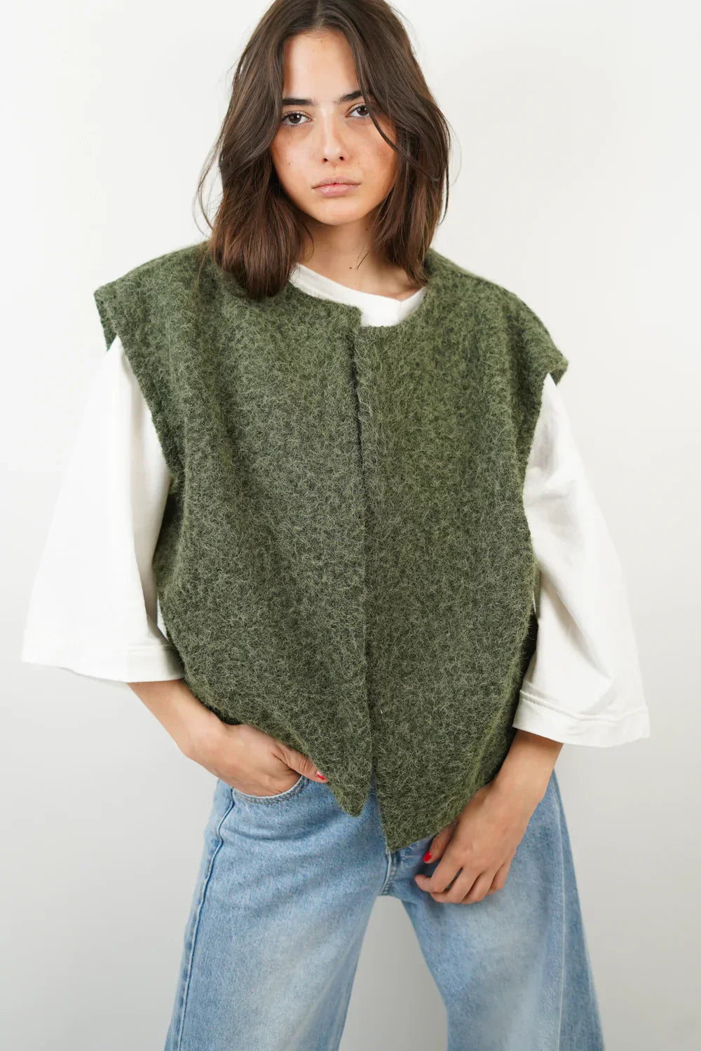 Veste Utility sans Manches avec Multiples Poches