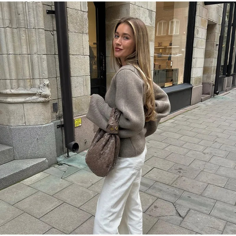 Veste en tricot classique et confortable pour femmes