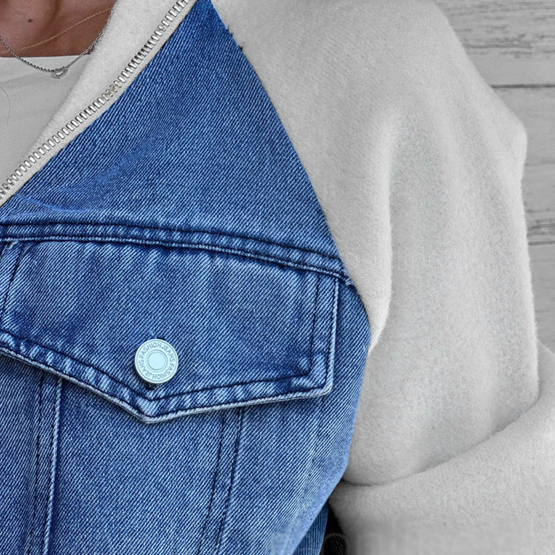 Veste en jean décontractée classique pour femmes