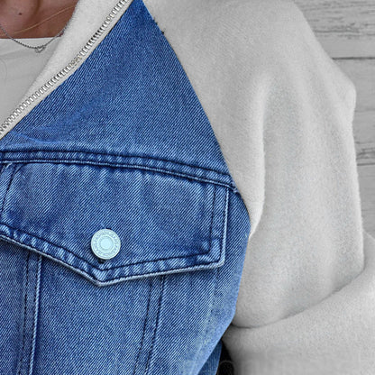 Veste en jean décontractée classique pour femmes