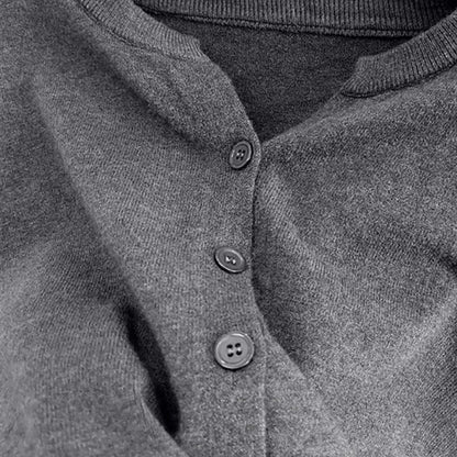 Cardigan tricoté en laine épaisse confortable