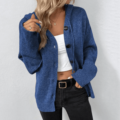 Cardigan boutonné en tricot confortable pour femmes