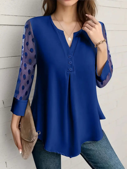 Blouse élégante avec fermeture à boutons pour femmes