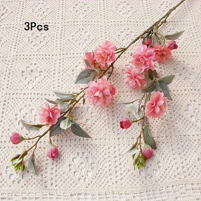 3pcs Élégantes Branches de Fleurs en Soie 90cm