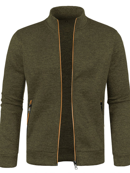 Cardigan stylé en tricot à fermeture intégrale hommes