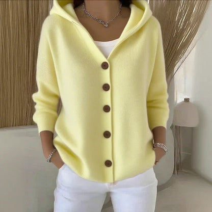 Cardigan à manches longues en coton confortable pour femme